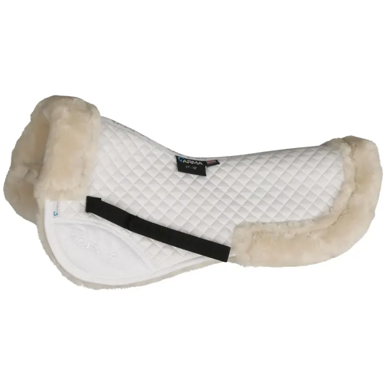 Shires ARMA Suede Half Pad in White